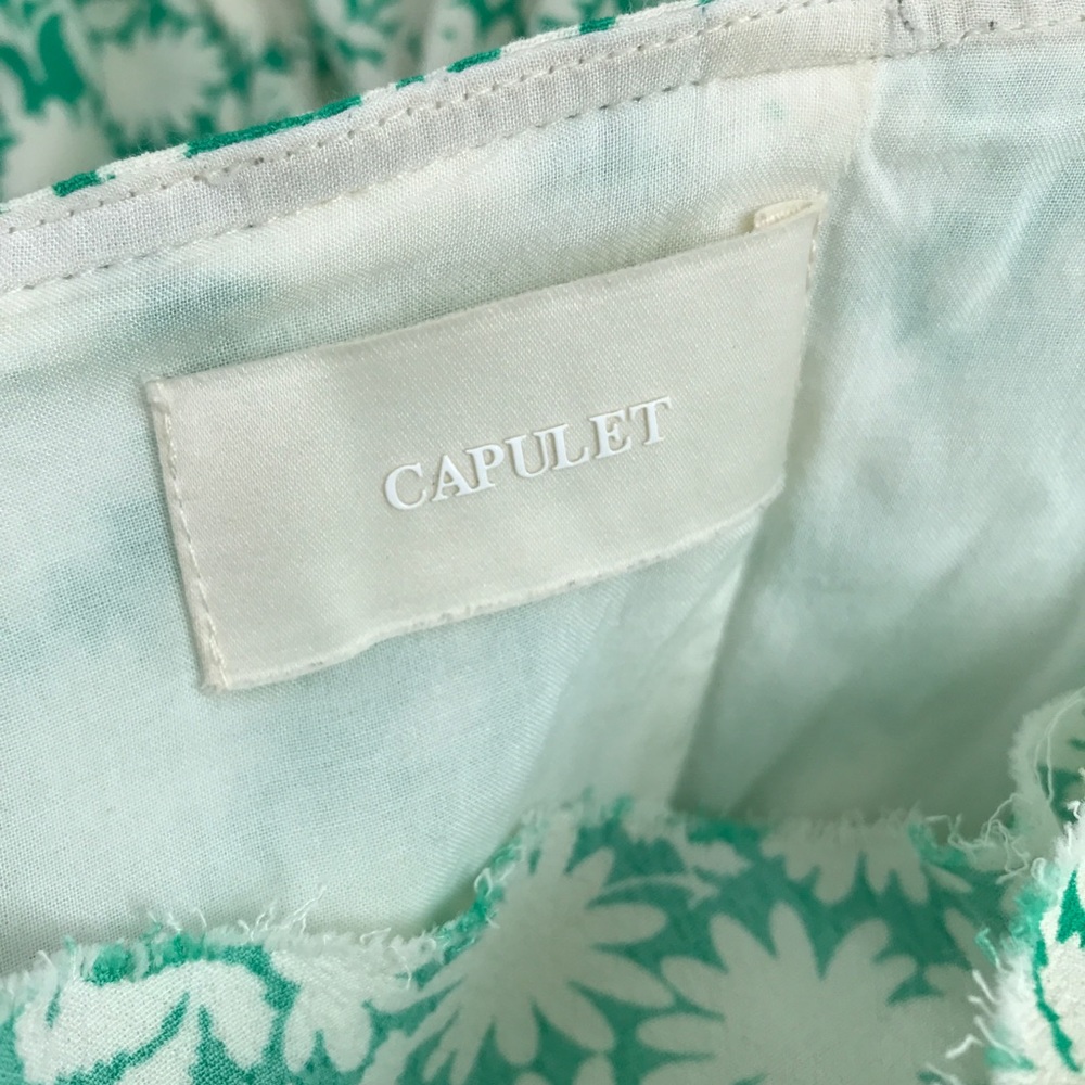 CAPULET WOMENS JUMPSUIT GREEN FLORAL WIDE LEG CORSET 4 - Picture 12 of 13